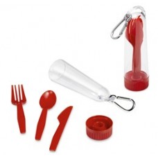 On the go cutlery Set - Red